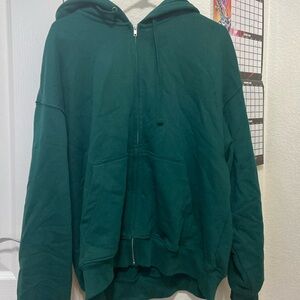 H&M Green Zip Up Hoodie